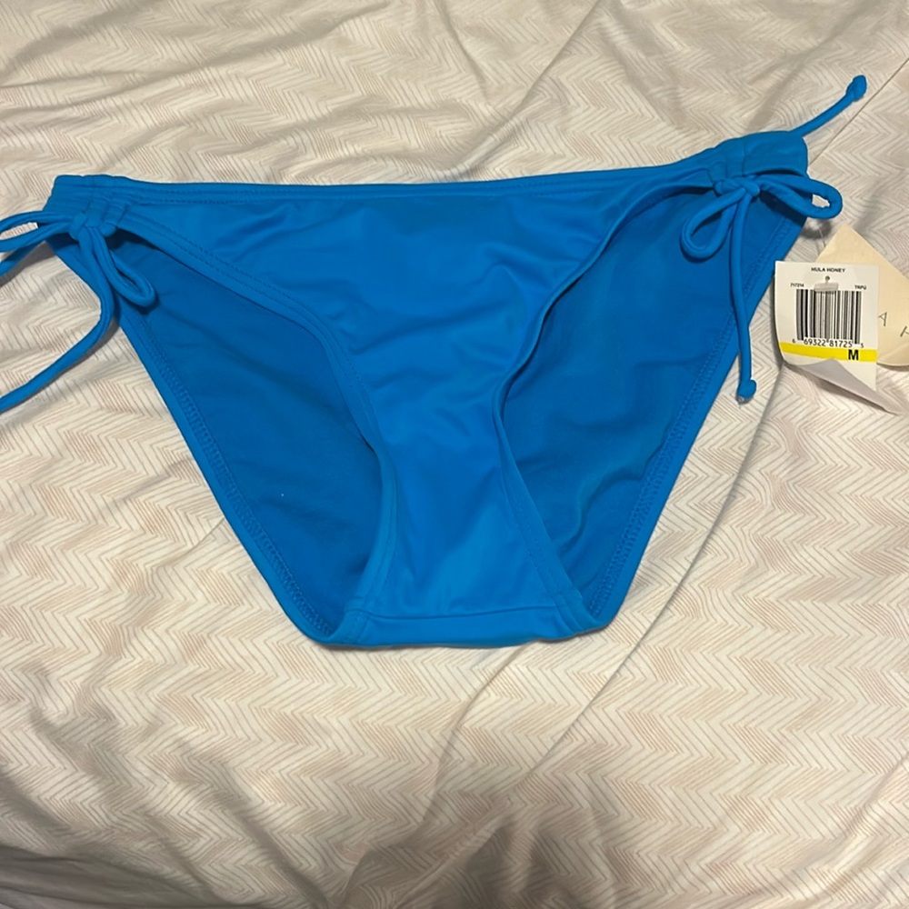 Hula Honey Blue Bikini Swim Bottoms - Medium NWT